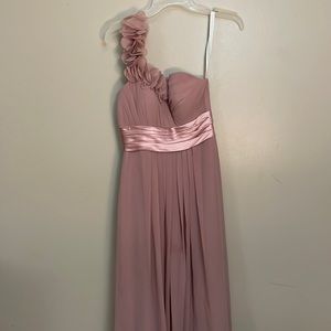 One shoulder bridesmaid dress